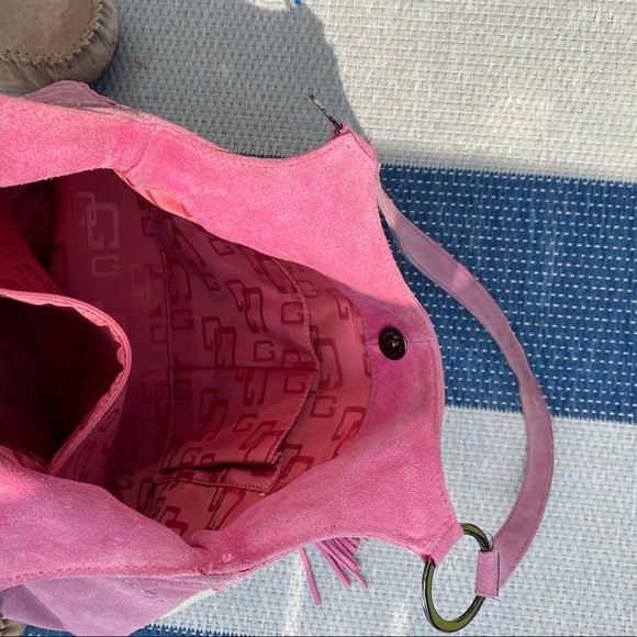 ❤️Large Guess Genuine Suede Boho Bag with fringe and special detail! - Picture 3 of 9